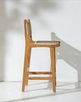 Khairi Woven Barstool - Teak and Viro Rope | Inartisan
