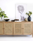 Village Four Door Sideboard - Weathered Oak