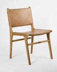 Kempsey Leather Backed Dining Chair - Toffee