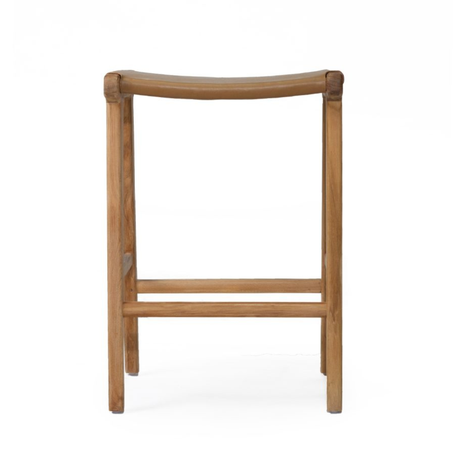 Paloma Flat Leather Saddle Stool