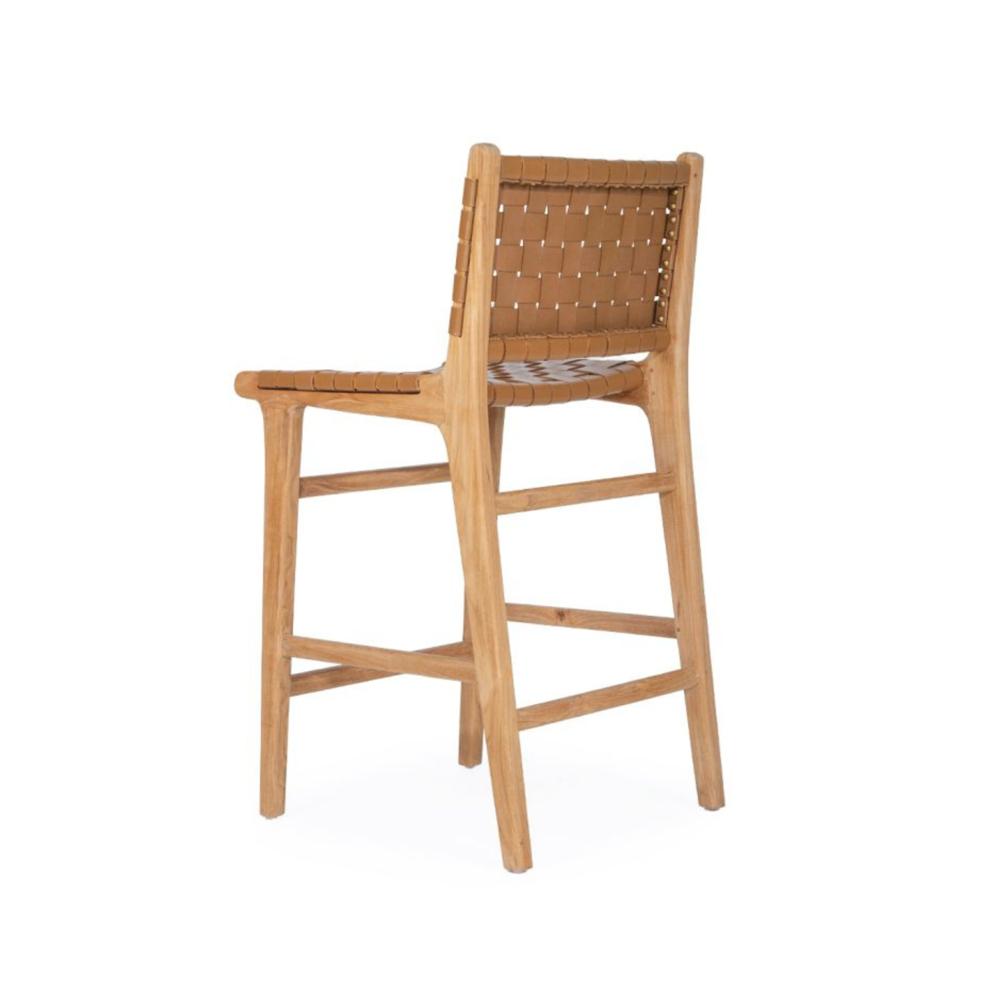 Paloma Woven Leather Backed Counter Stool
