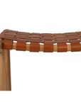 Paloma Woven Leather Saddle Stool