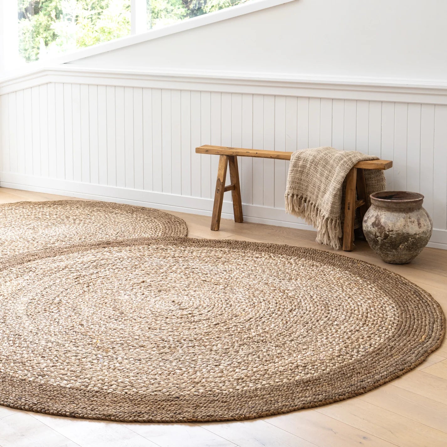 Zebra Westmore Braided Round Jute Rug
