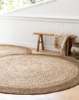Zebra Westmore Braided Round Jute Rug