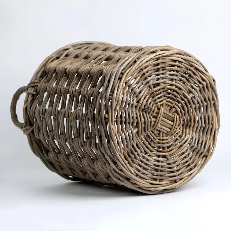 Wicka Lido Round Herringbone Kubu Basket