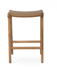 Paloma Flat Leather Saddle Stool