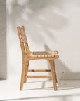 Luka Leather & Teak Chair Natural