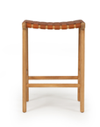 Paloma Woven Leather Saddle Stool