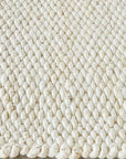 J+J Honeycomb Jute White Rug