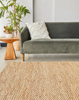 J+J Honeycomb Natural Jute Rug