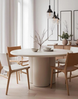 Kempsey Leather Backed Dining Chair - White