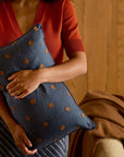 Bonita Indigo Pure Linen Cushion