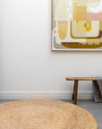 Zebra Natural Braided Jute Round Rug