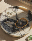 Linea Round Marble Tray
