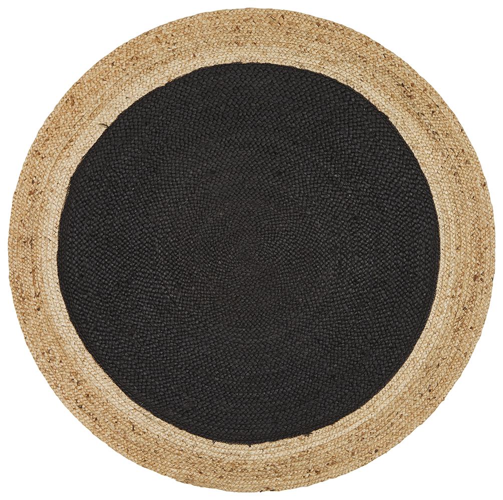 J+J Dinga Jute + Black Flatwoven Rug