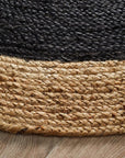 J+J Dinga Jute + Black Flatwoven Rug