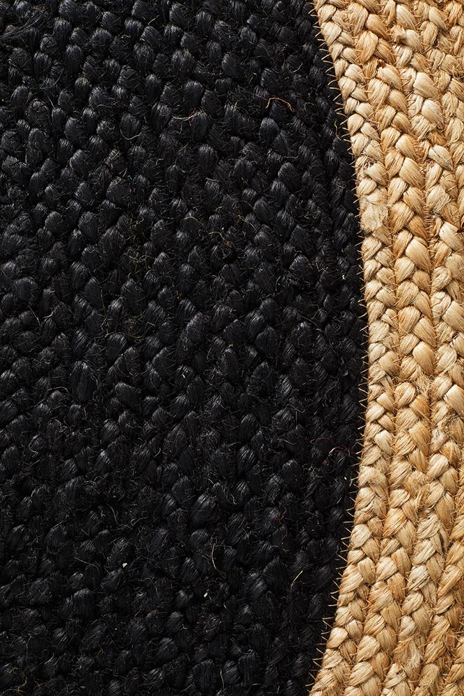 J+J Dinga Jute + Black Flatwoven Rug