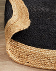 J+J Dinga Jute + Black Flatwoven Rug