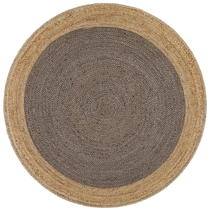J+J Dinga Jute + Charcoal Flatwoven Rug