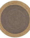 J+J Dinga Jute + Charcoal Flatwoven Rug