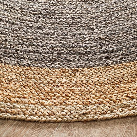 J+J Dinga Jute + Charcoal Flatwoven Rug