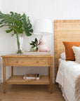 Village Cane Nightstand - Weathered Oak