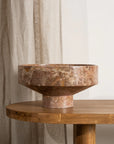 Adelita Rosso Marble Podium Bowl