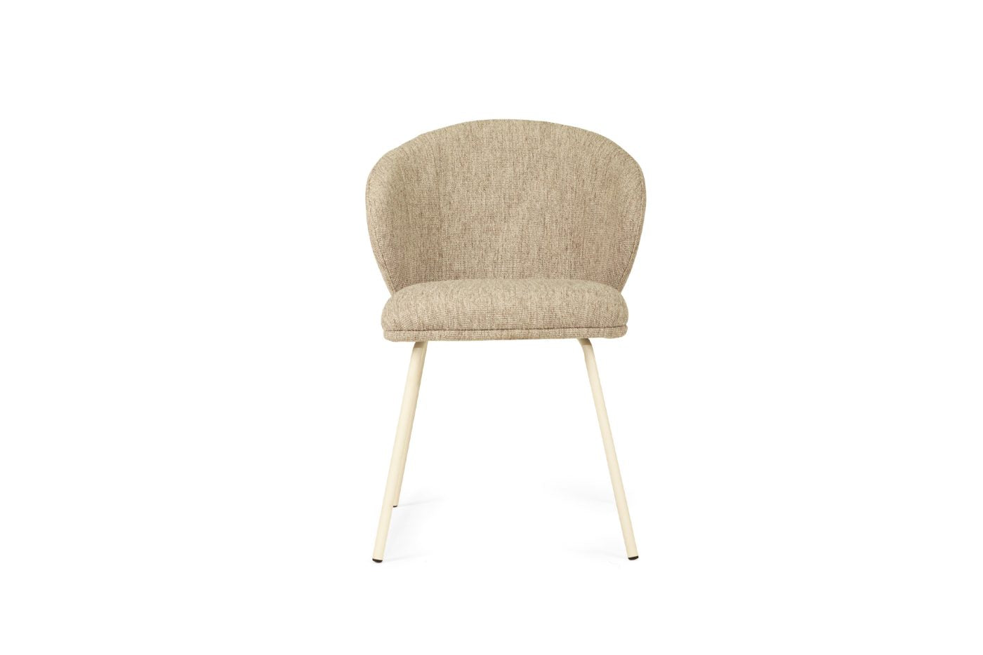 Anders Dining Chair – Pebble Upholstery with White Legs