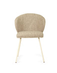 Anders Dining Chair – Pebble Upholstery with White Legs