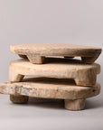 Bleached Round Wooden Chakla