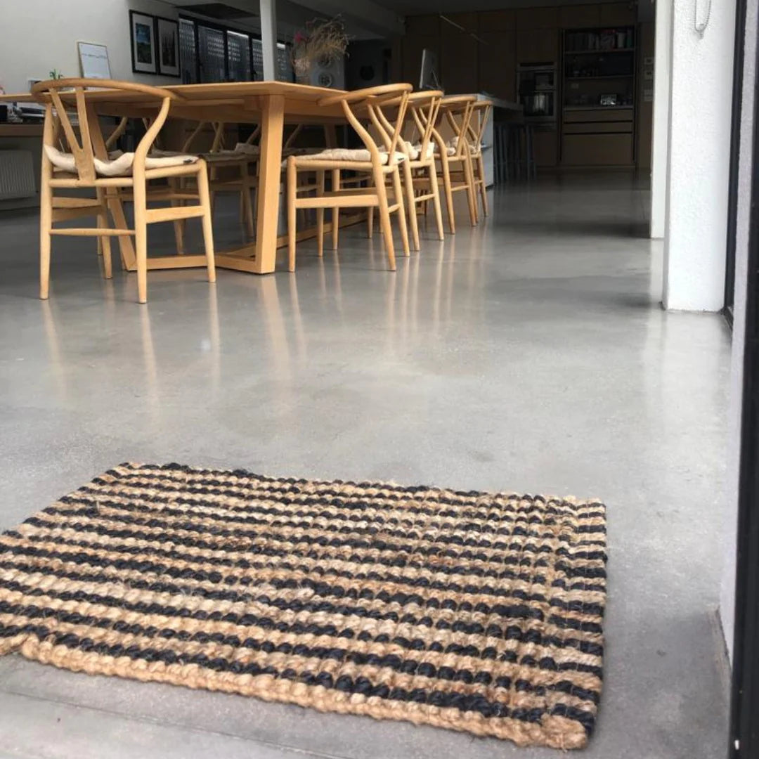 Zebra Caravan Jute Stripe Mat