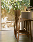 Khairi Woven Barstool - Teak and Viro Rope | Inartisan