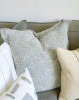 Eadie Polo Cushion - Silver/White
