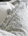 Eadie Polo Cushion - Silver/White