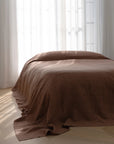 Eadie Luca Linen Bed Cover - Clay