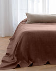 Eadie Luca Linen Bed Cover - Clay