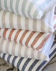 Eadie Santi Linen Cushion - Pistachio/White
