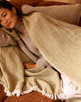 Copenhagen Pure Cashmere Throw - Wasabi