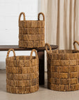 Neri Lineal Texture Banana Leaf Basket