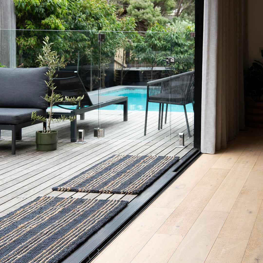 Zebra Jones Stripe Jute Mat