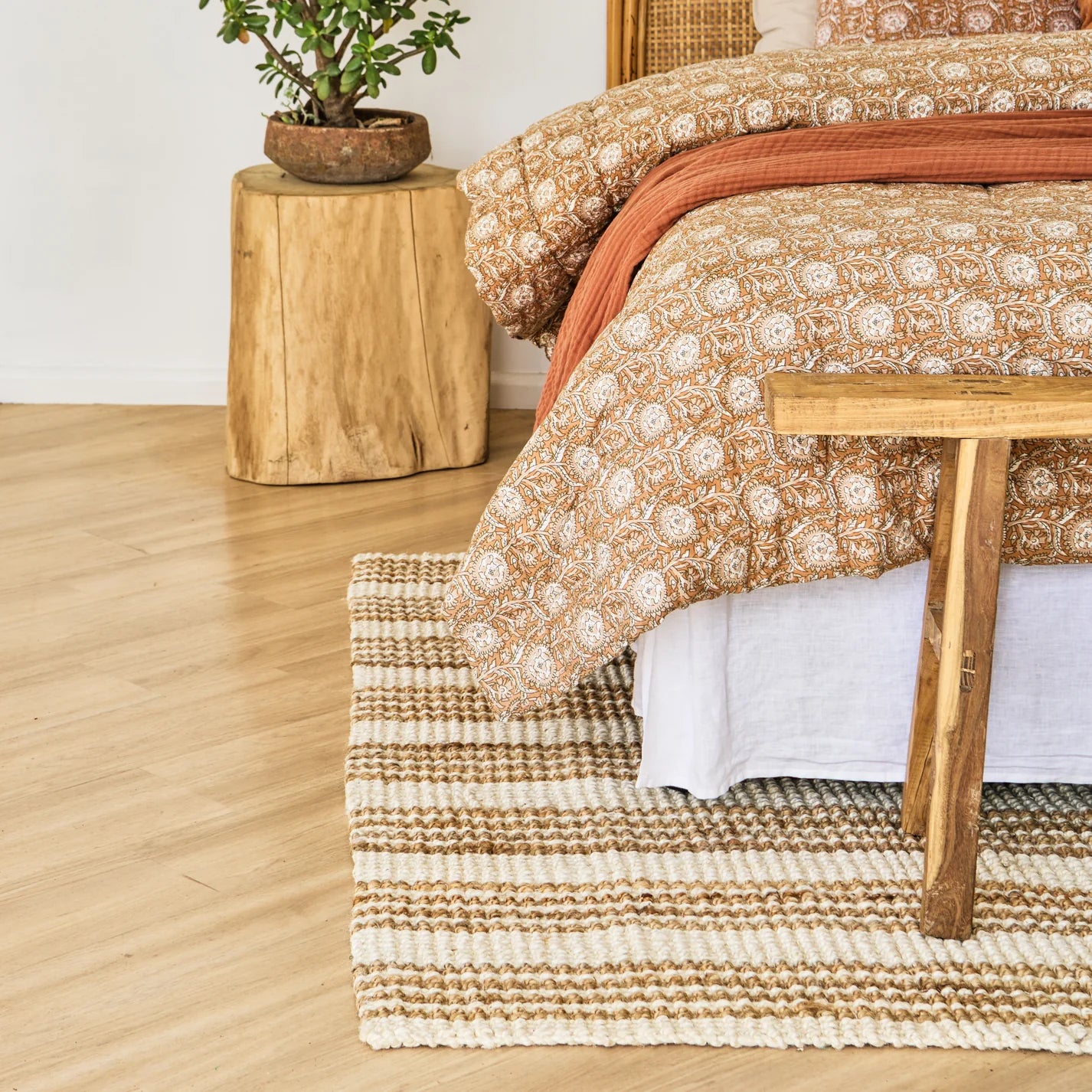 Zebra Flintoft Stripe Jute Rug