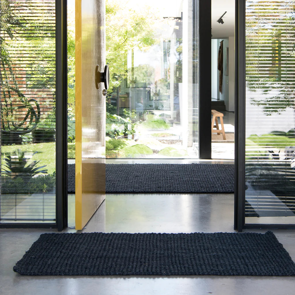 Zebra Graphite Jute Mat