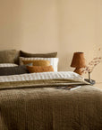 Cino Khaki Velvet Quilt