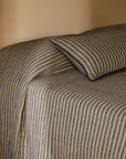 Ava Stripe Linen Bedcover