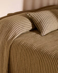 Ava Stripe Linen Bedcover