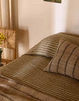 Ava Stripe Linen Bedcover