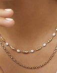 Mimi Pearl and Gold Neclace By Arms of Eve