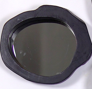 Round Freeform Timber Mirror