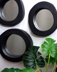 Round Freeform Timber Mirror