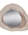 Round Freeform Timber Mirror